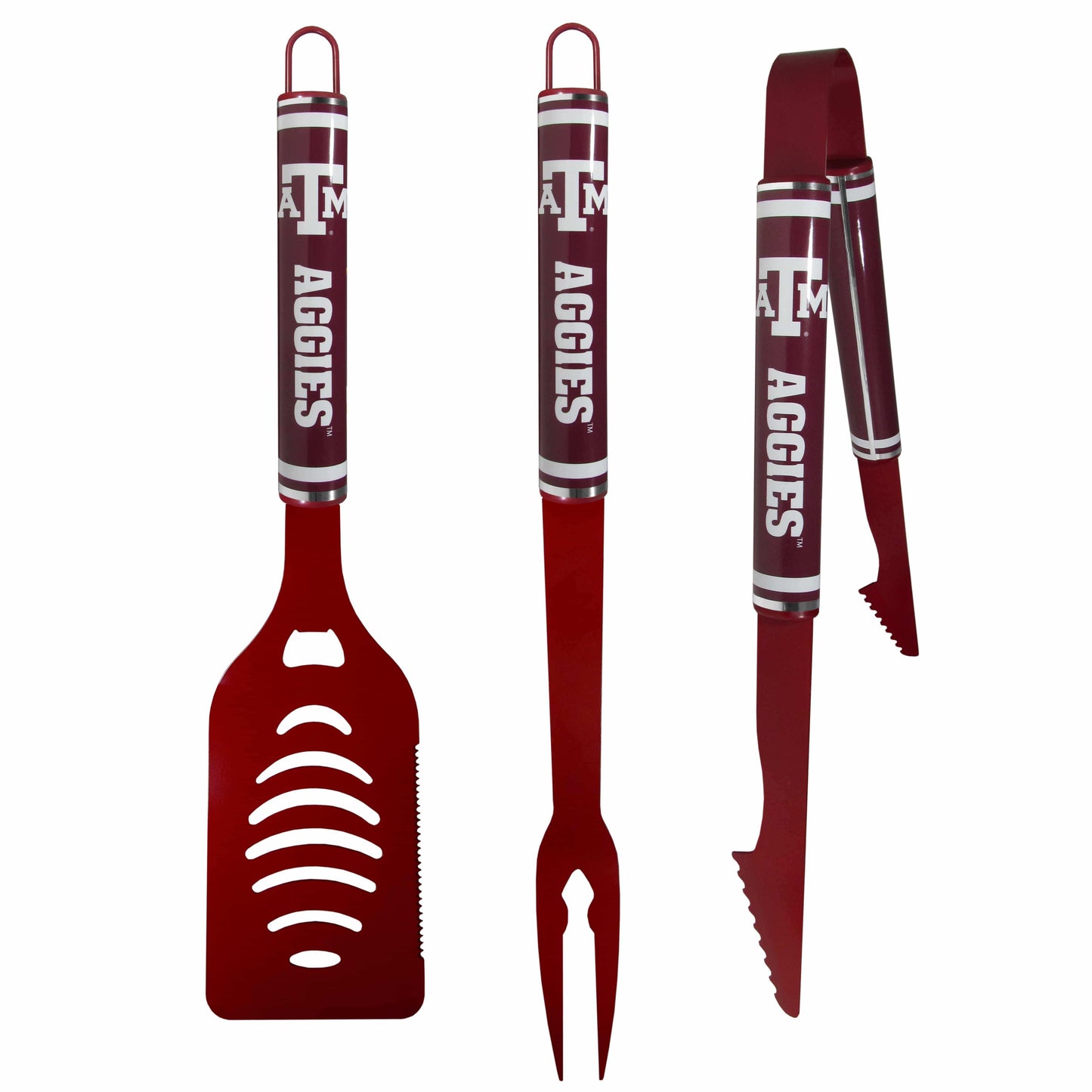 Texas A & M Aggies 3 pc Color BBQ Tools - Texas A&M - Flyclothing LLC