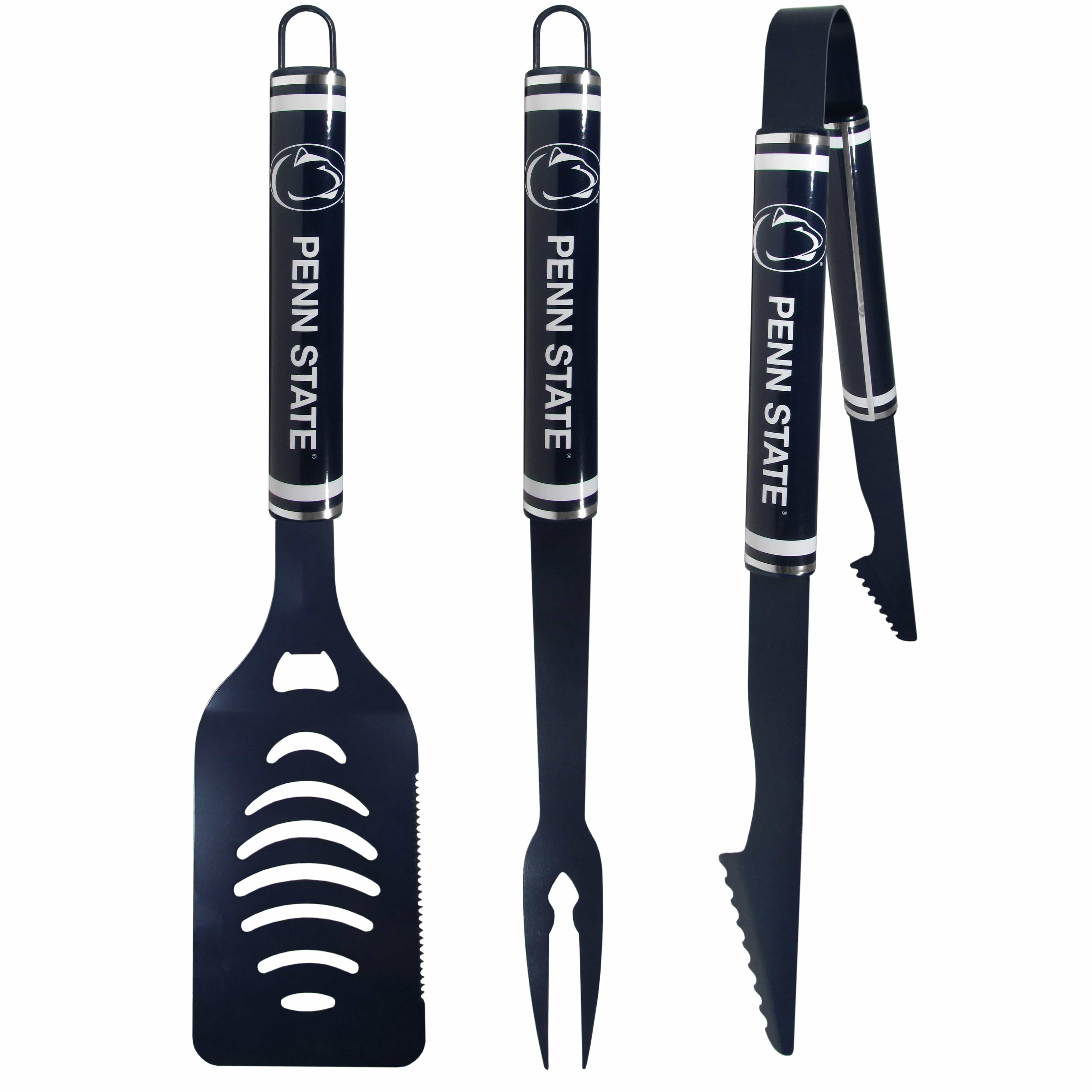 Penn St. Nittany Lions 3 pc Color BBQ Tools - Penn St. Nittany Lions