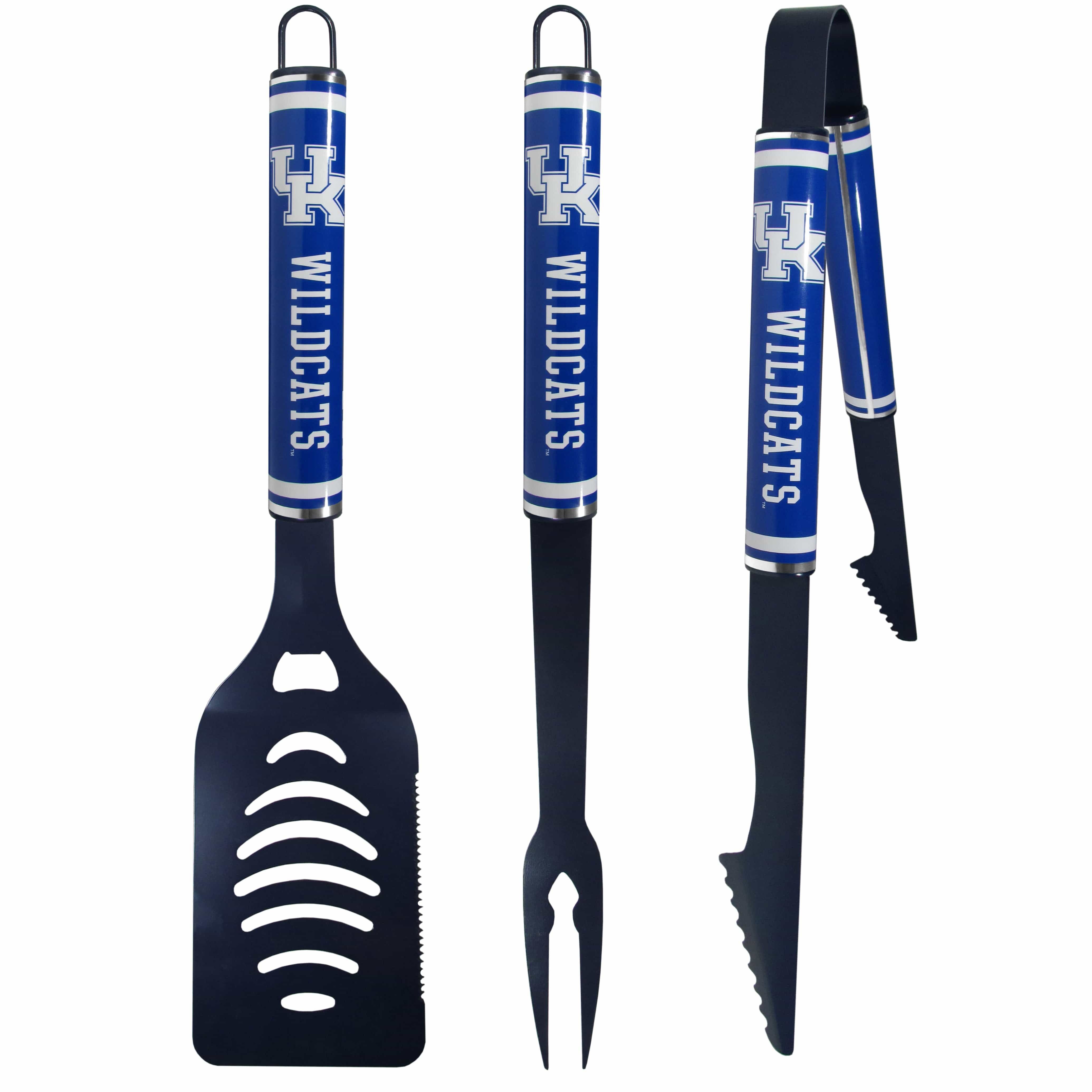 Kentucky Wildcats 3 pc Color BBQ Tools - Kentucky Wildcats
