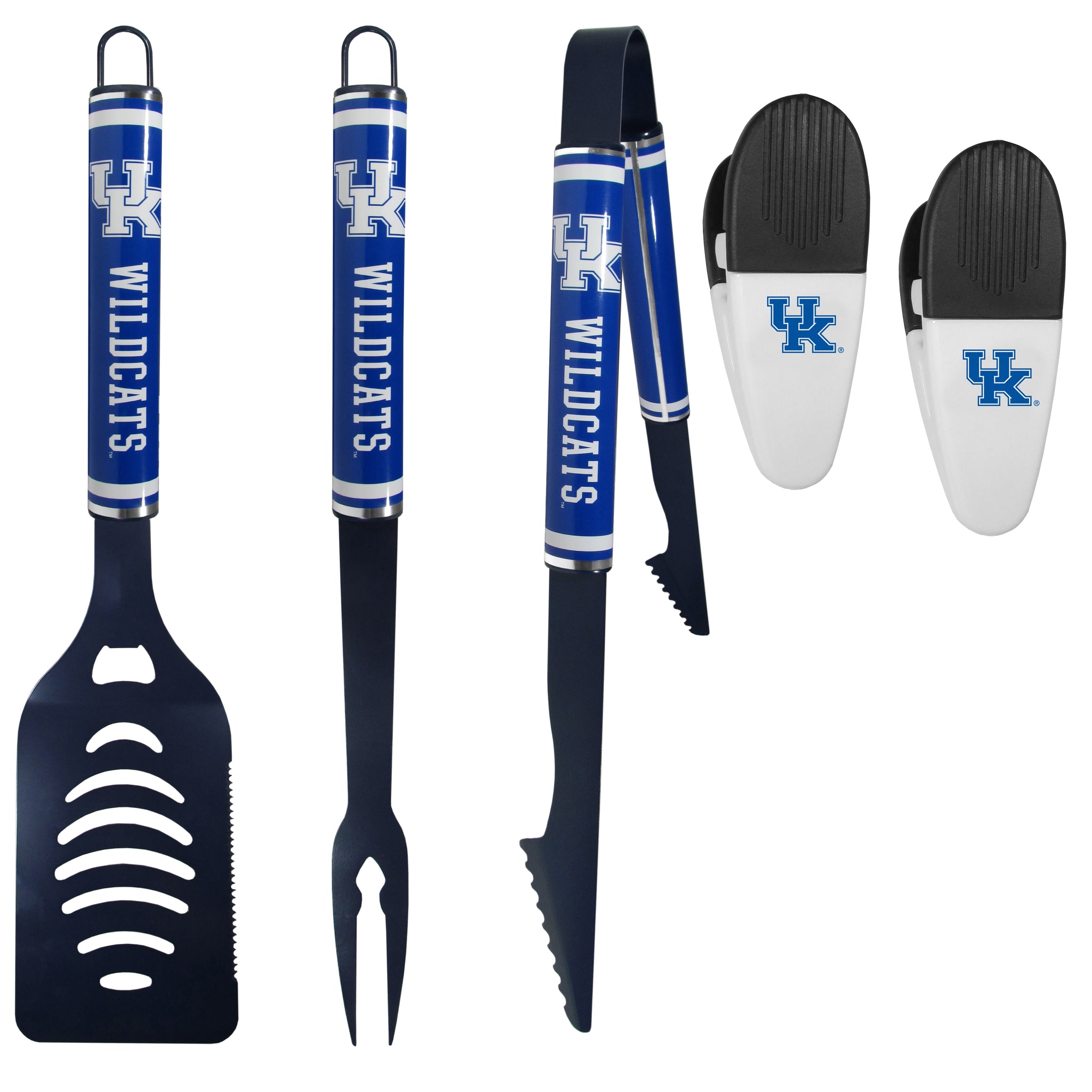Kentucky Wildcats 3 pc Logo BBQ Tools w/Chip Clips