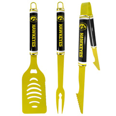 Iowa Hawkeyes 3 pc Color BBQ Tools - Iowa Hawkeyes