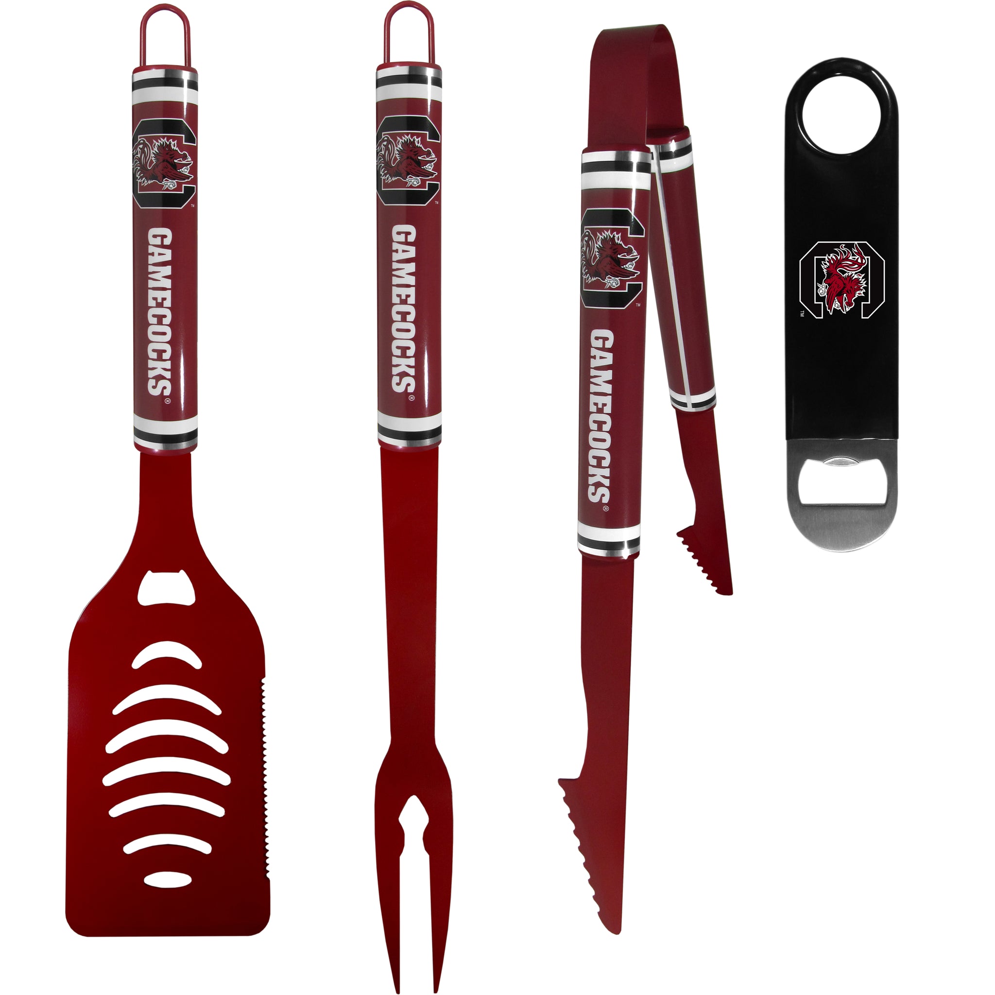 S. Carolina Gamecocks 3 pc Logo BBQ Tools w/Bottle Opener