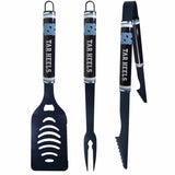 N. Carolina Tar Heels 3 pc Color BBQ Tools - N. Carolina Tar Heels