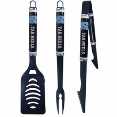 N. Carolina Tar Heels 3 pc Color BBQ Tools - N. Carolina Tar Heels