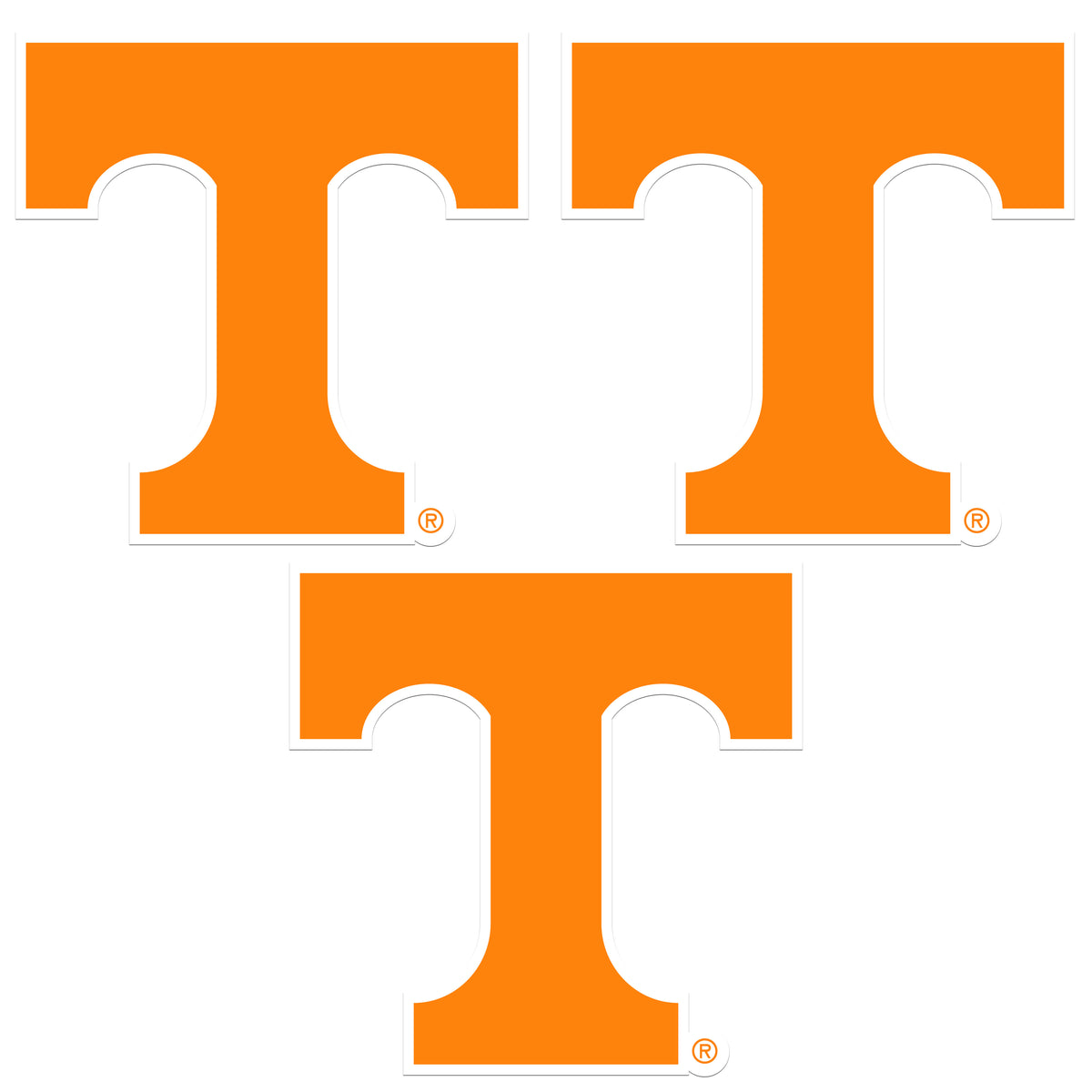 Tennessee Volunteers Auto Decal 3 Pack