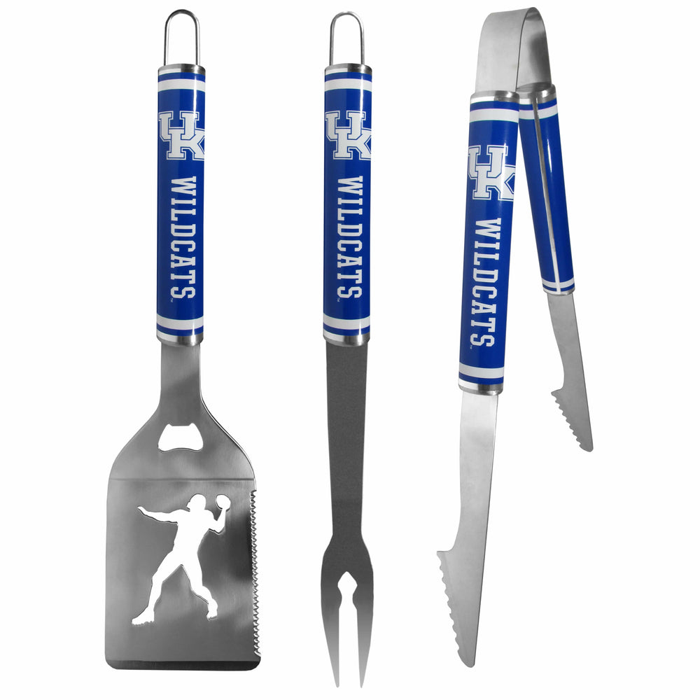 Kentucky Wildcats 3 pc Steel BBQ Tool Set - Kentucky Wildcats