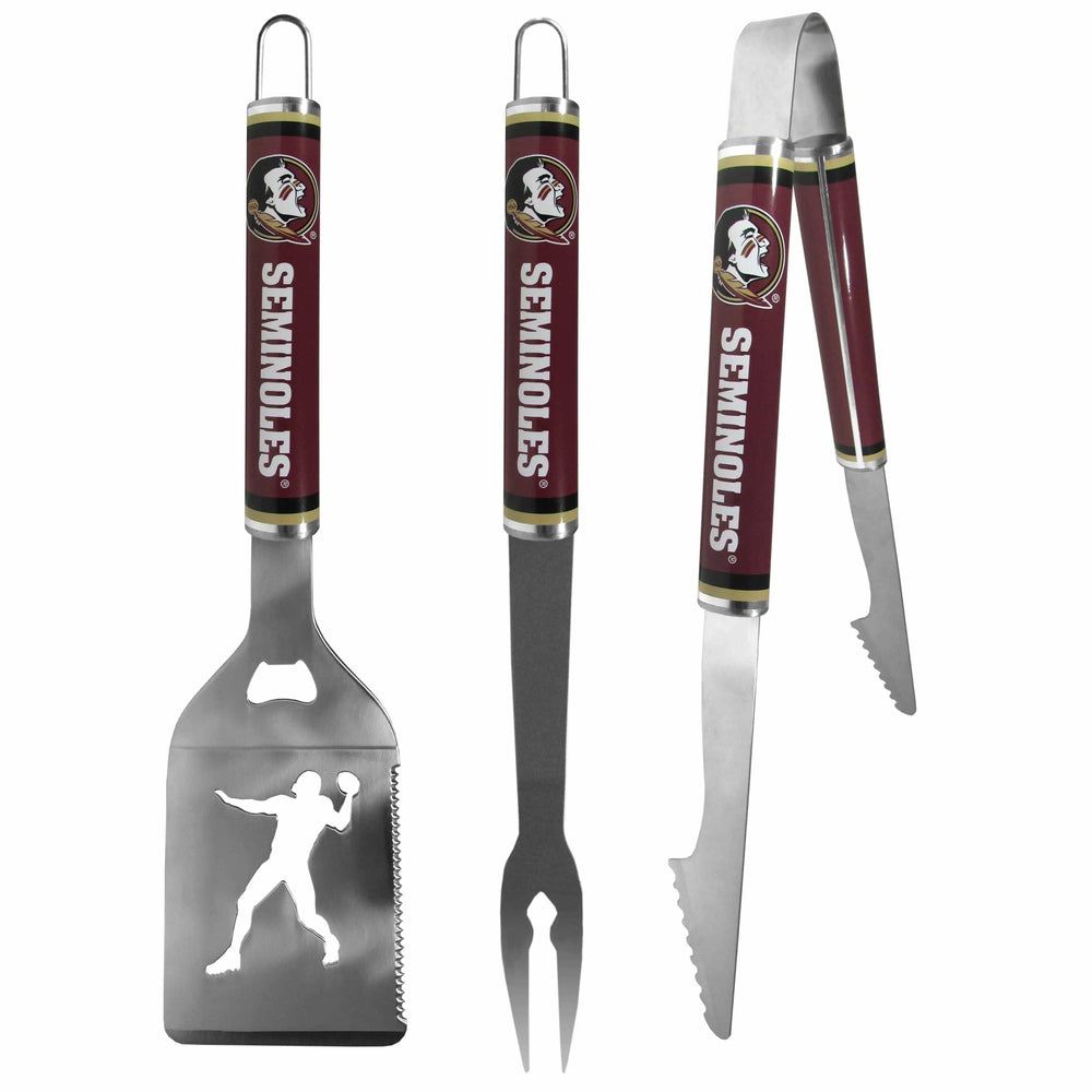 Florida St. Seminoles 3 pc Steel BBQ Tool Set - Florida St. Seminoles - Flyclothing LLC