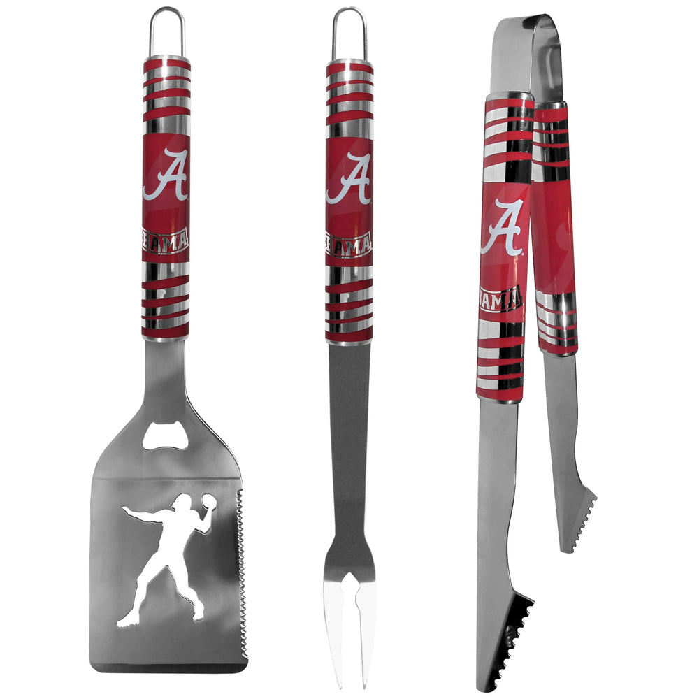 Alabama Crimson Tide 3 pc Tailgater BBQ Tools - Alabama Crimson Tide