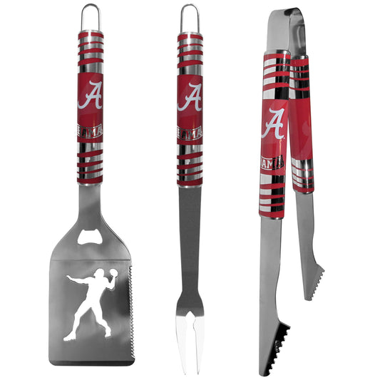 Alabama Crimson Tide 3 pc Tailgater BBQ Tools - Alabama Crimson Tide