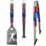 Kansas Jayhawks 3 pc Tailgater BBQ Tools - Kansas Jayhawks