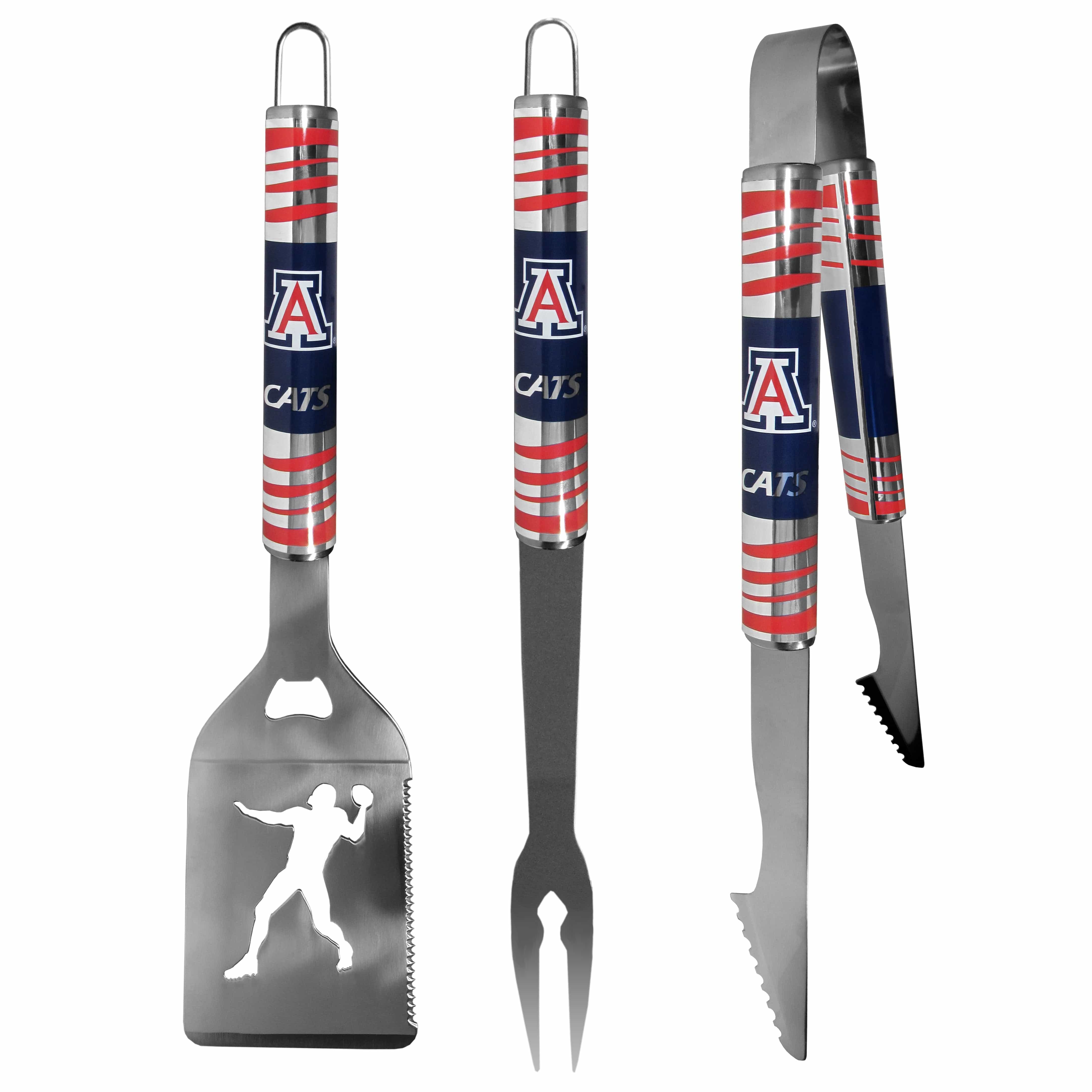 Arizona Wildcats 3 pc Tailgater BBQ Tools - Arizona Wildcats