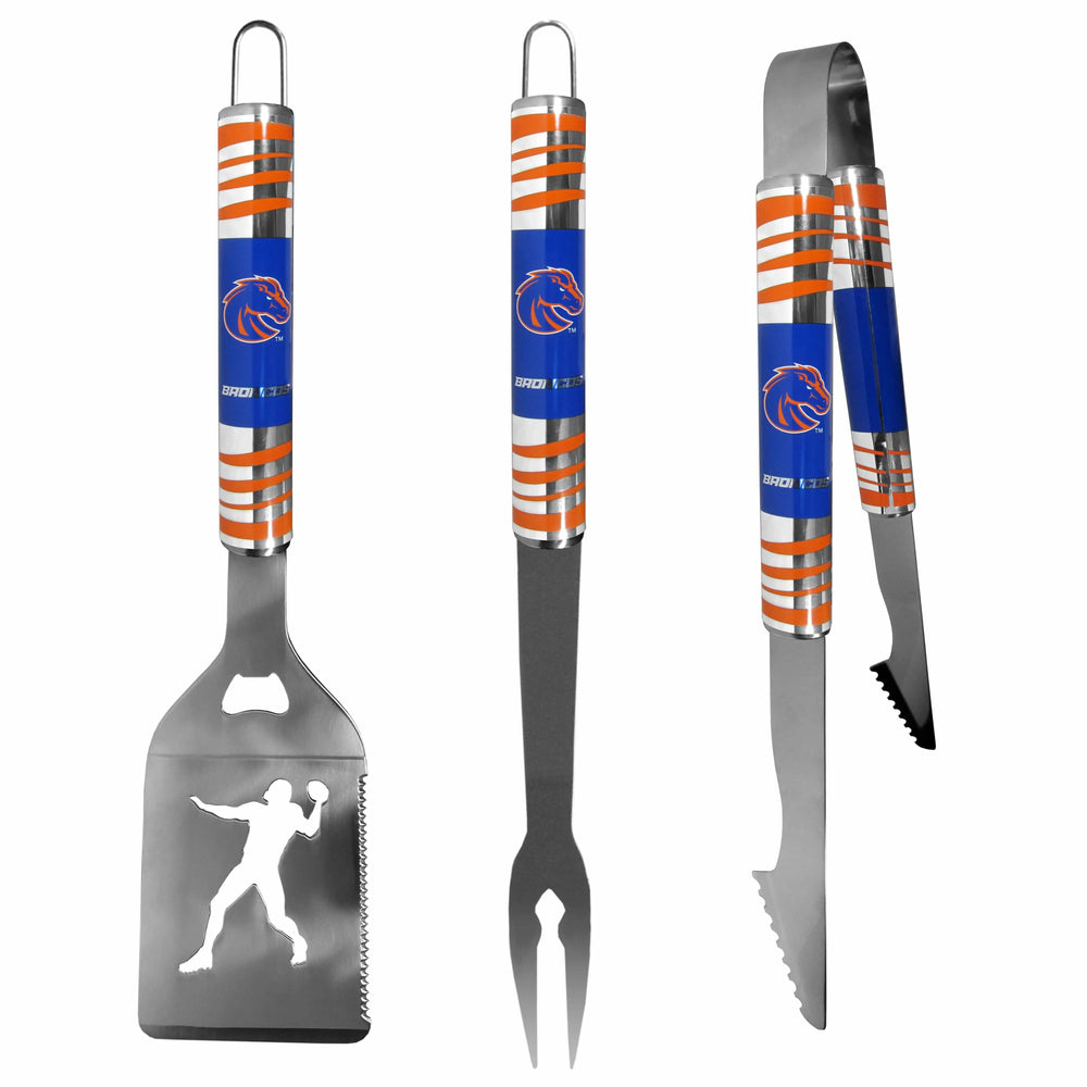 Boise St. Broncos 3 pc Tailgater BBQ Tools - Boise St. Broncos