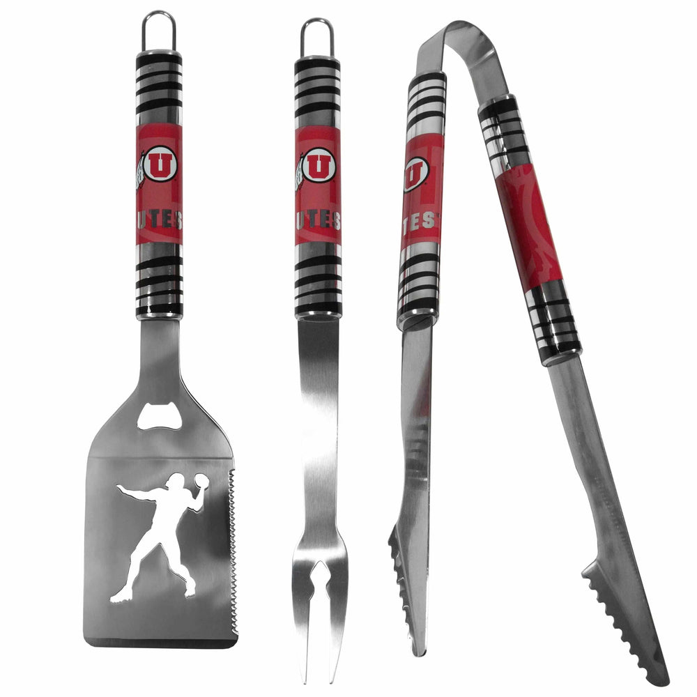 Utah Utes 3 pc Tailgater BBQ Tools - Utah Utes - Flyclothing LLC