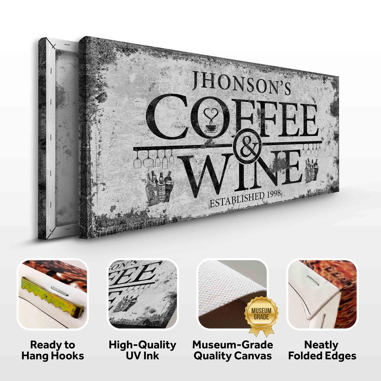 Coffee and Wine Sign - Tailored Canvases - Flyclothing LLC
