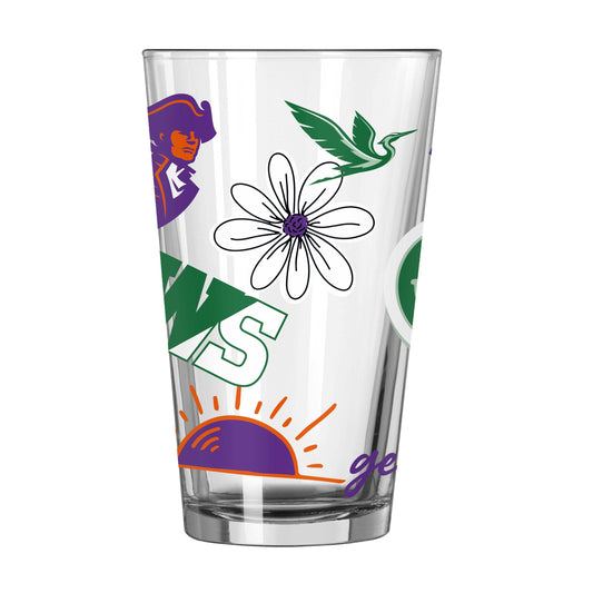Hobart and William Smith Colleges 16oz Native Pint Glass - Logo Brands - Flyclothing LLC