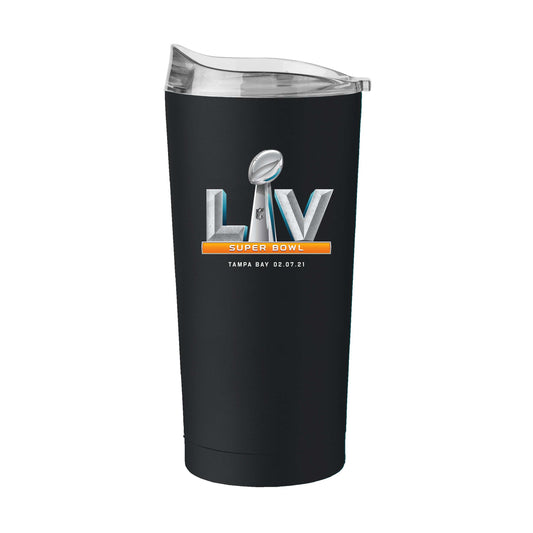 Super Bowl 55 Black Powder Coat 20oz Tumbler - Logo Brands - Flyclothing LLC