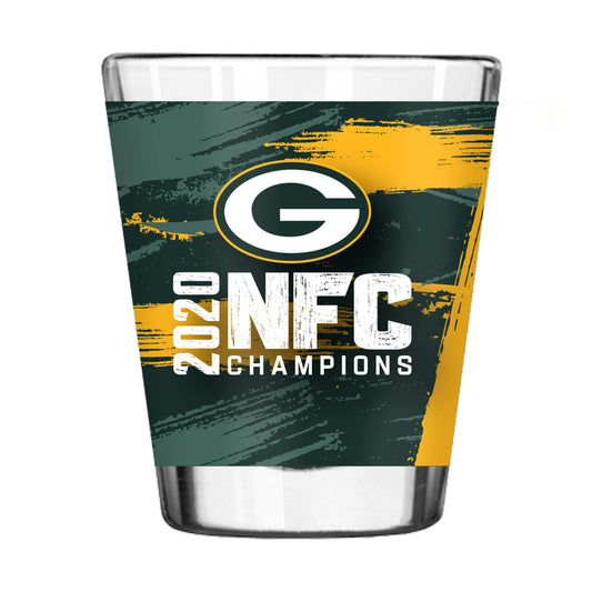 GB Packer Pro 2021 NFC Champs Sublimated 2oz Shot Glass - Logo Brands - Flyclothing LLC