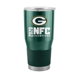 Green Bay Packers 2021 NFC Champs Logo 30oz Stainless Tumbler - Logo Brands - Flyclothing LLC