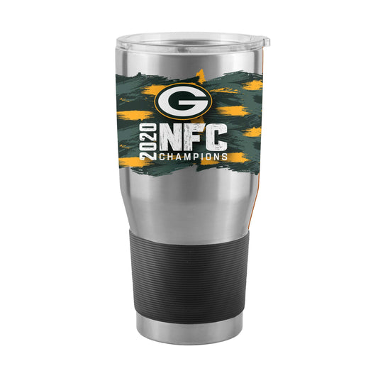 GB Packer Pro 2021 NFC Champs Logo 30oz Stainless Tumbler - Logo Brands - Flyclothing LLC