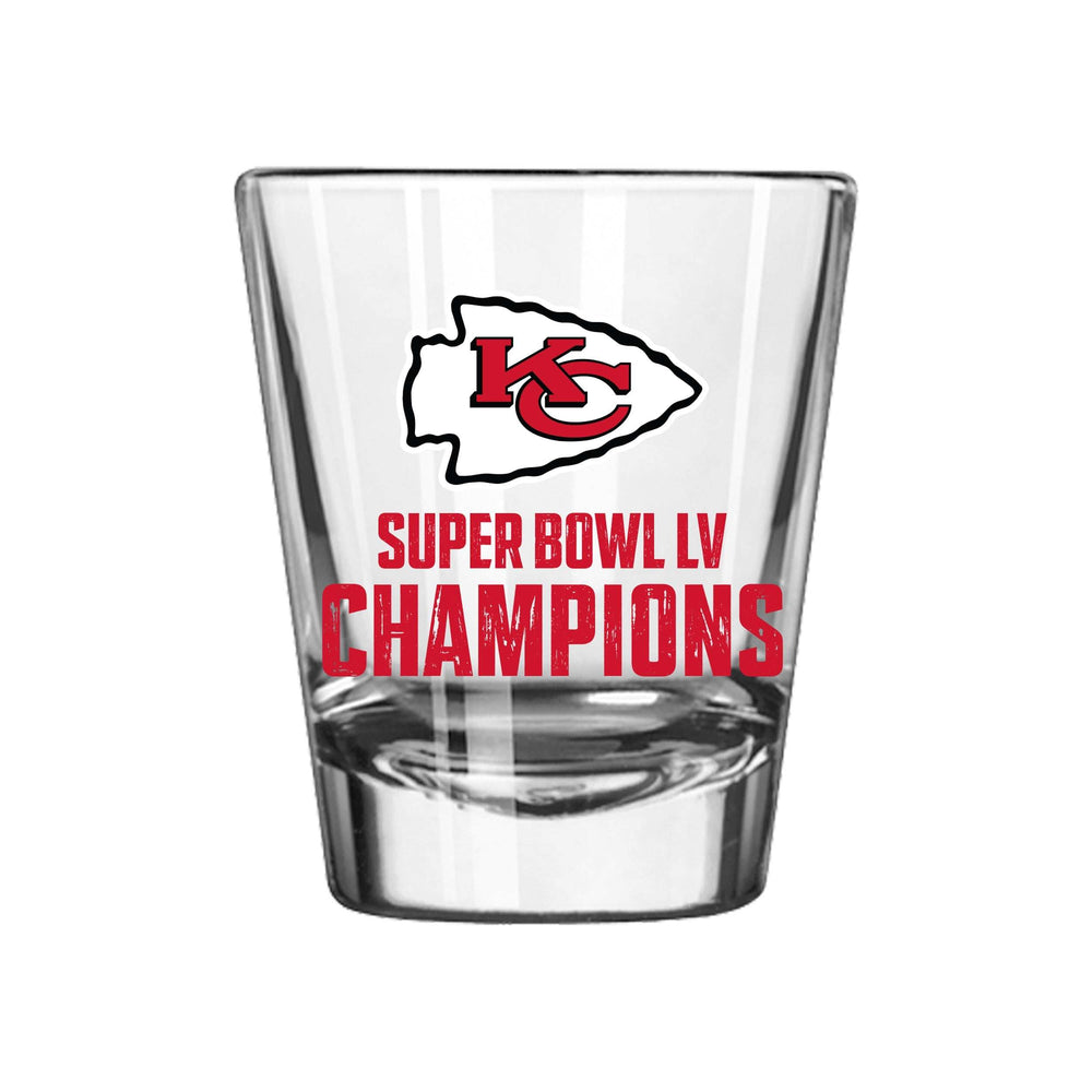 Kansas City Chiefs Super Bowl 55 Logo 2oz Shot Glass - Logo Brands - Flyclothing LLC