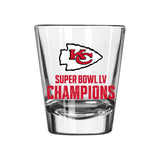 Kansas City Chiefs Super Bowl 55 Logo 2oz Shot Glass - Logo Brands - Flyclothing LLC