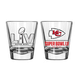 KC Chiefs SB55 Bound Logo 2oz Shot Glass - Logo Brands - Flyclothing LLC