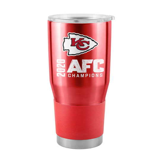 Kansas City Chiefs 2021 AFC Champs Logo 30oz Stainless Tumbler - Logo Brands - Flyclothing LLC