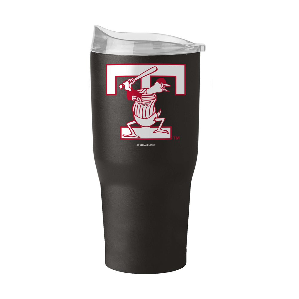 Toledo Mud Hens T Logo 30oz Black Powder Coat Tumbler - Logo Brands - Flyclothing LLC