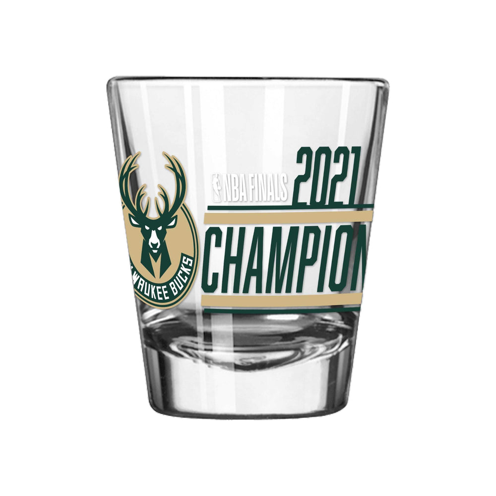 Milwaukee Bucks 2oz NBA Champion Shot Glass - Logo Brands - Flyclothing LLC