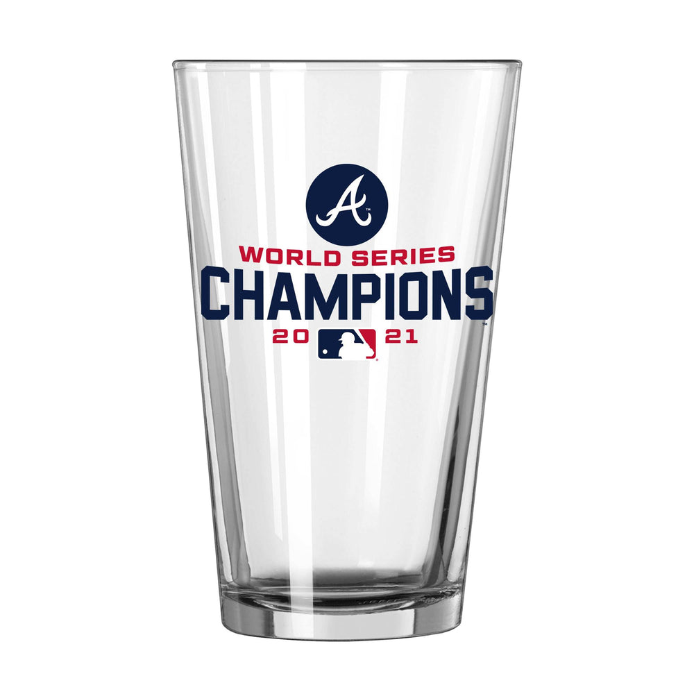Atlanta Braves 16oz ‘21 World Champs Pint Glass - Logo Brands - Flyclothing LLC