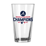 Atlanta Braves 16oz ‘21 World Champs Pint Glass - Logo Brands - Flyclothing LLC