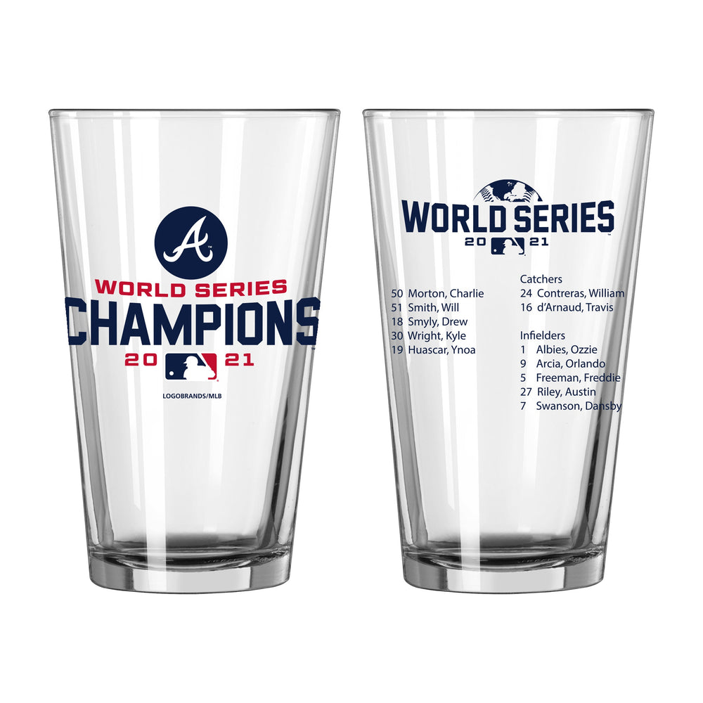 Atlanta Braves 16oz ‘21 World Champs Roster Pint Glass