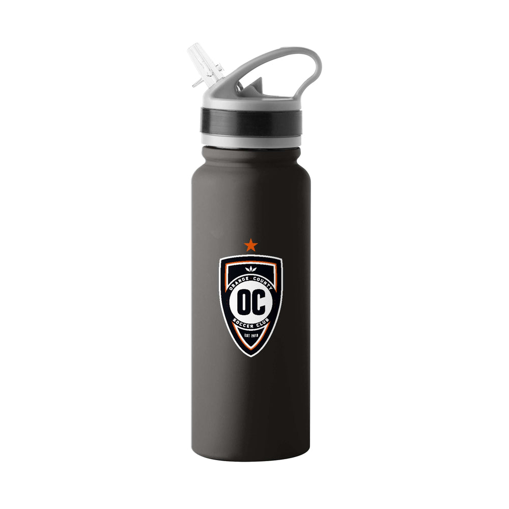 Orange County Soccer Club 25oz Black SingleWall FlipTop Bottle - Logo Brands - Flyclothing LLC