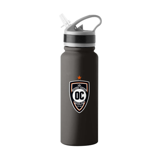 Orange County Soccer Club 25oz Black SingleWall FlipTop Bottle - Logo Brands - Flyclothing LLC