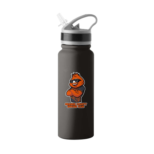 Orange County Soccer Club 25oz Black SingleWall FlipTop Bottle - Logo Brands - Flyclothing LLC