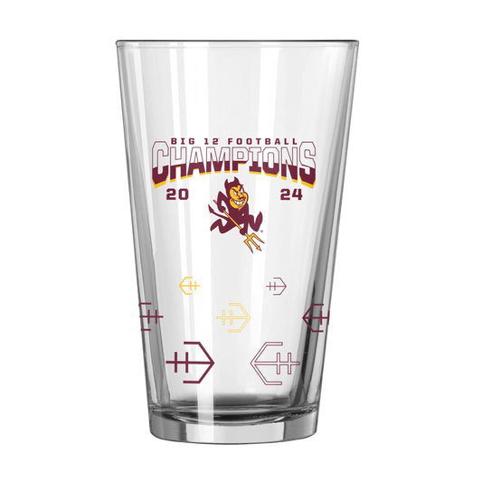 Arizona State 2024 BIG12 Champions 16oz Pint Glass - Logo Brands - Flyclothing LLC