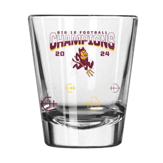 Arizona State 2024 BIG12 Champions 2oz Shot Glass - Logo Brands - Flyclothing LLC