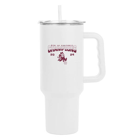 Arizona State 2024 BIG12 Champions 40oz White PC Tumbler - Logo Brands - Flyclothing LLC