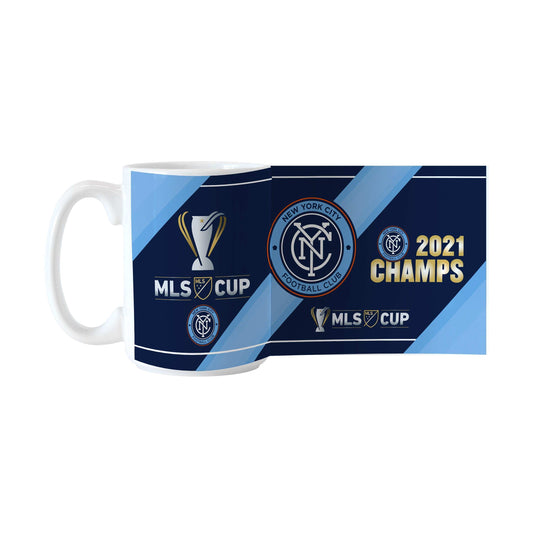 New York City FC 15oz 2021 MLS Champions Sublimated Mug - Logo Brands - Flyclothing LLC