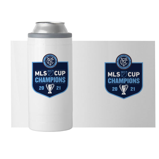 New York FC 12oz 2021 MLS Champions Slim Can Coolie - Logo Brands - Flyclothing LLC