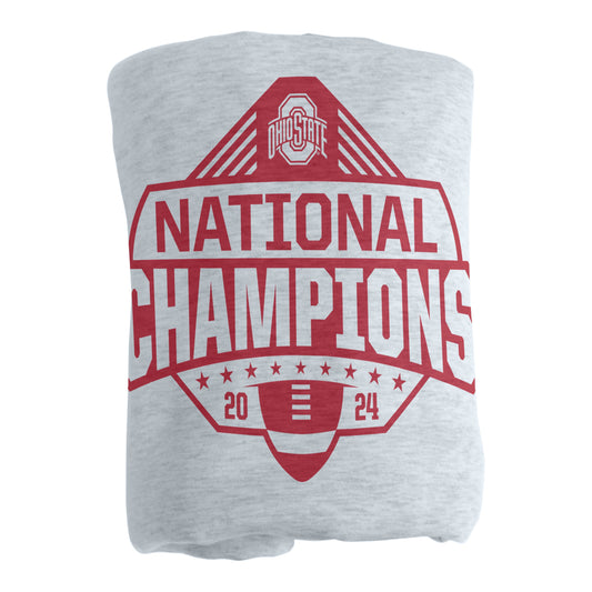 Ohio State 2024 National Champions Sublimated Sweatshirt Blanket