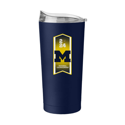 Michigan 2024 CFP Bound 20oz Powder Coat Tumbler - Logo Brands - Flyclothing LLC