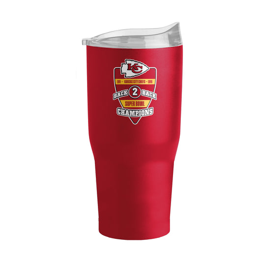 Kansas City Chiefs 30oz SB 58 Champions Back to Back Powder Coat Tumbler