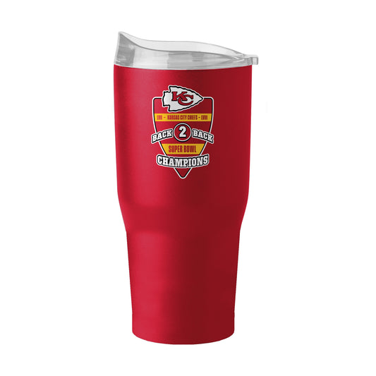 Kansas City Chiefs 30oz SB 58 Champions Back to Back Powder Coat Tumbler