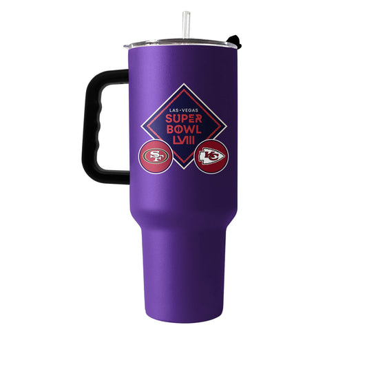 Super Bowl 58 40oz Dueling Powder Coat Tumbler - Logo Brands - Flyclothing LLC