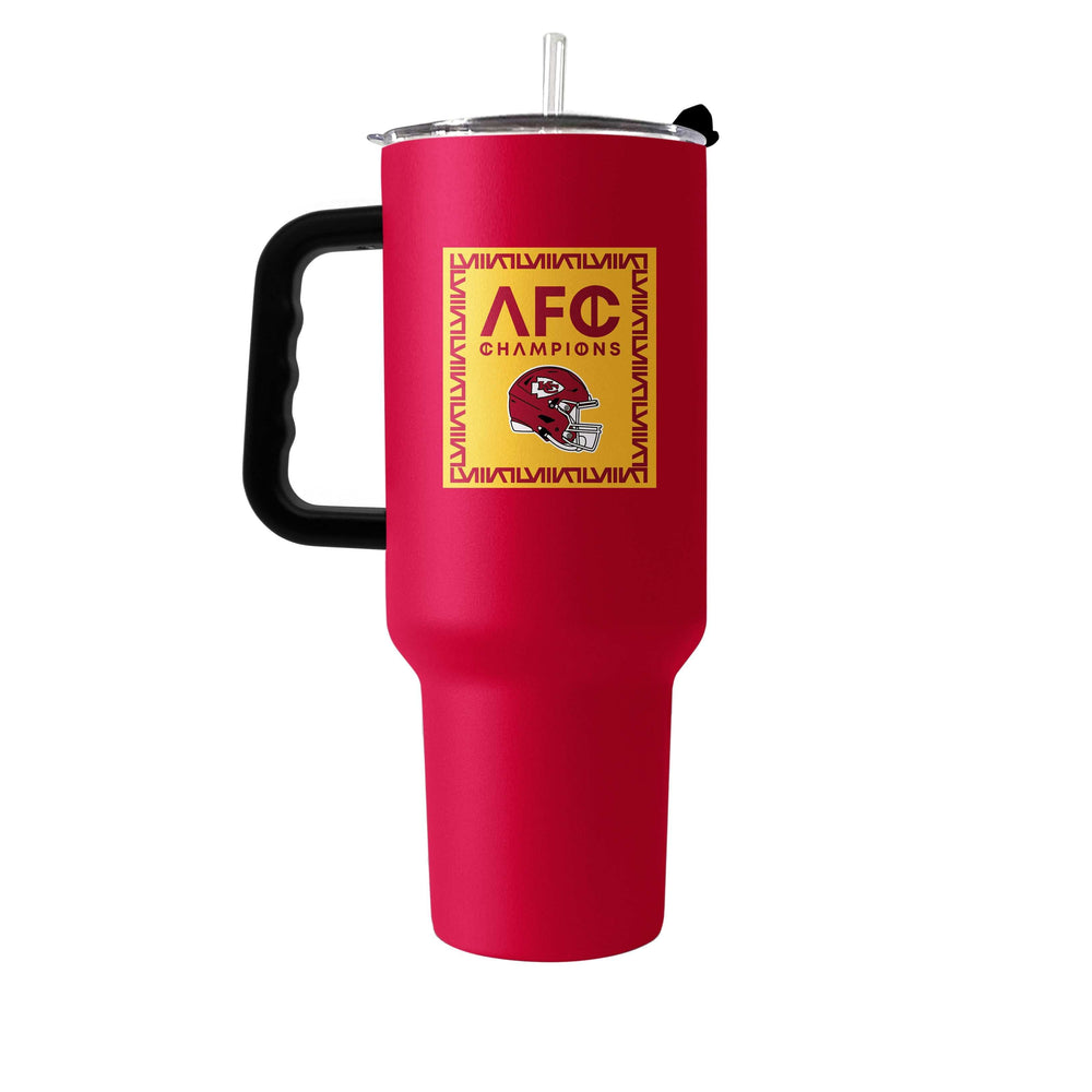 Kansas City Chiefs 40oz Conference Champs Powder Coat Tumbler - Logo Brands - Flyclothing LLC