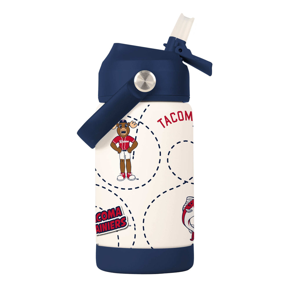 Tacoma Rainiers 12oz Mascot SS Kids Bottle - Logo Brands - Flyclothing LLC