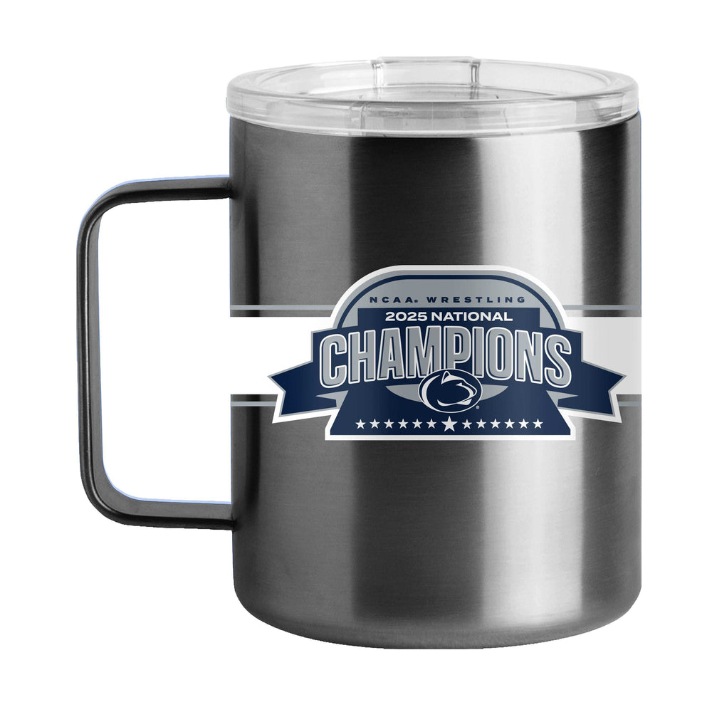 2025 Mens Wrestling Champions 15oz Stainless Mug - Logo Brands - Flyclothing LLC