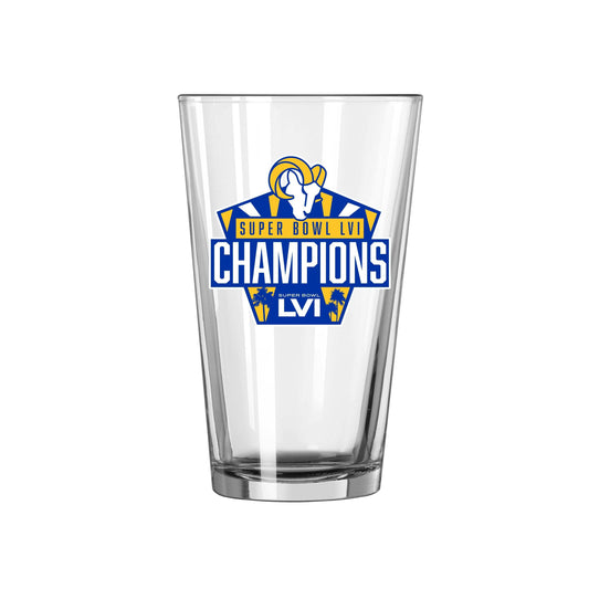 Bud Light/LA Rams 16oz Super Bowl Trophy Pint Glass - Logo Brands - Flyclothing LLC