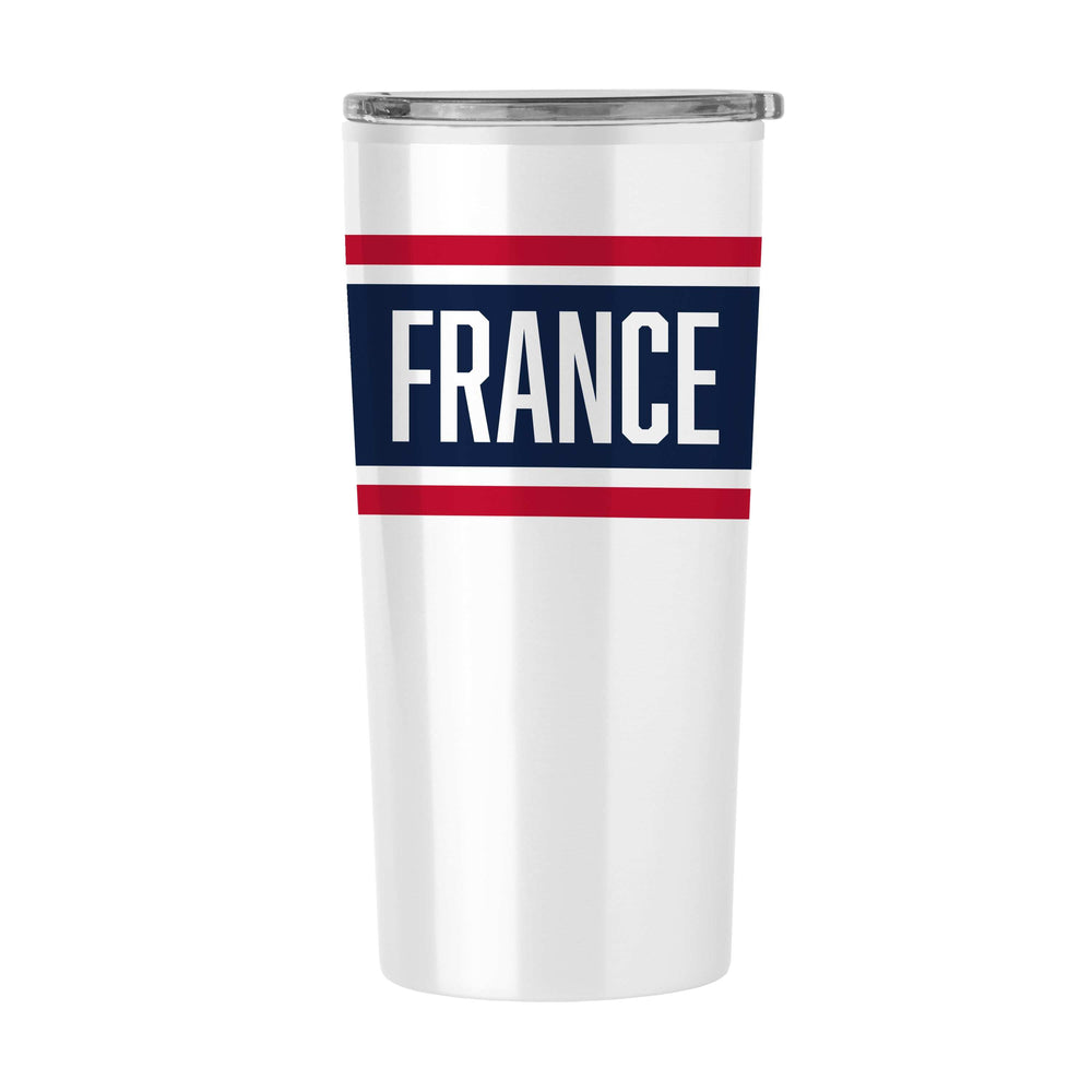 France Men's National Soccer Team 20oz Stripe Fusion Tumbler - Logo Brands - Flyclothing LLC